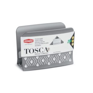 PORTE SERVIETTE DE TABLE EN PLASTIQUE -GRIS-TOSCA