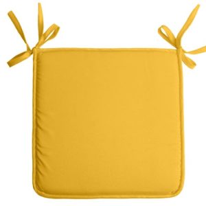 galette de chaise 38x38cm Nelson jaune