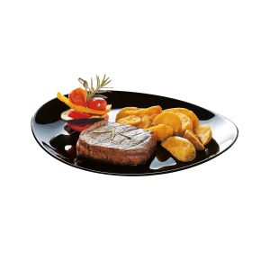 ASSIETTE PLATE OVALE-LUMINARC-30X26CM-FRIEND'S TIME-NOIRE