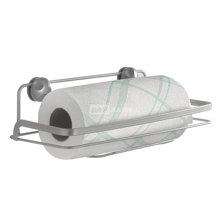 Porte-essuie-tout Mural Métal Rétro Gris - 34 Cm De Haut - Design Simple Et Pratique