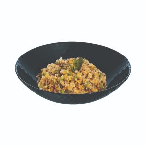 Assiette creuse ronde luminarc en verre-20cm-pampille-noir