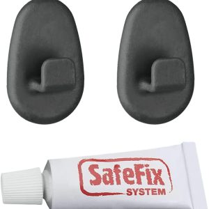 CROCHET A COLLER SET DE 2PCS-POIDS MAX 5KG-NOIR