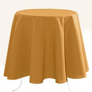NAPPE DE TABLE RONDE -180CM- NELSON JAUNE CURRY