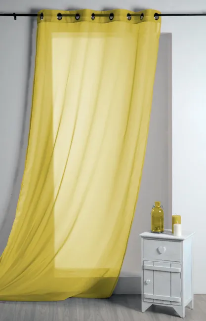 Rideau Voile Blanc 158x90 Cm - Prêt à Poser, Sans Repassage - Filtre Lumière