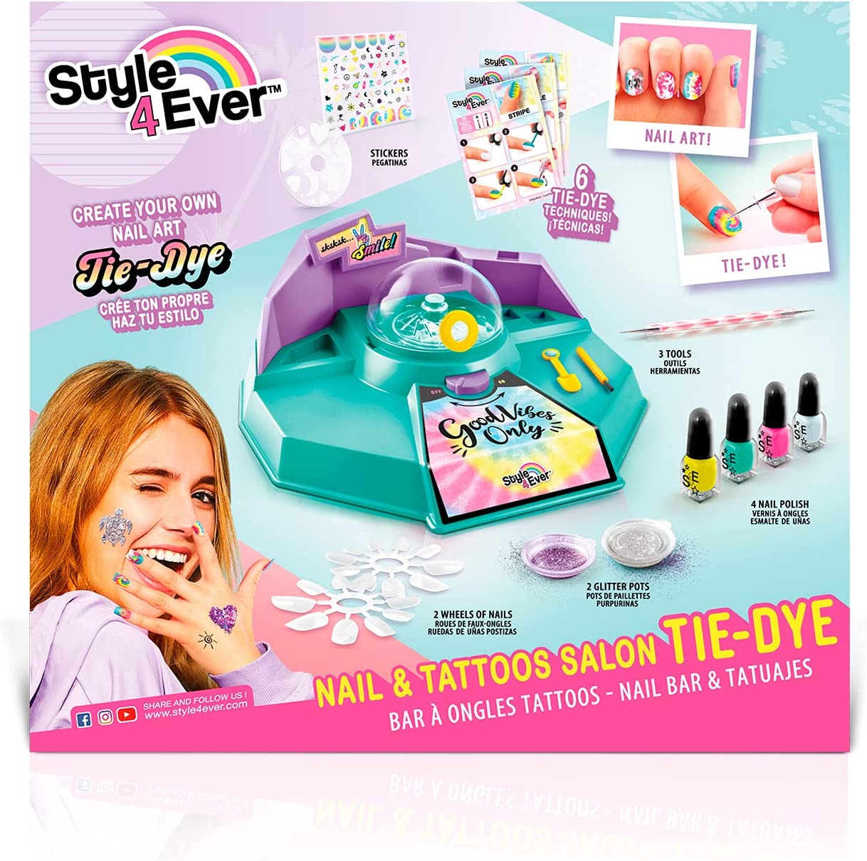Jeu style 4ever bar a ongles tattoos tie-dye