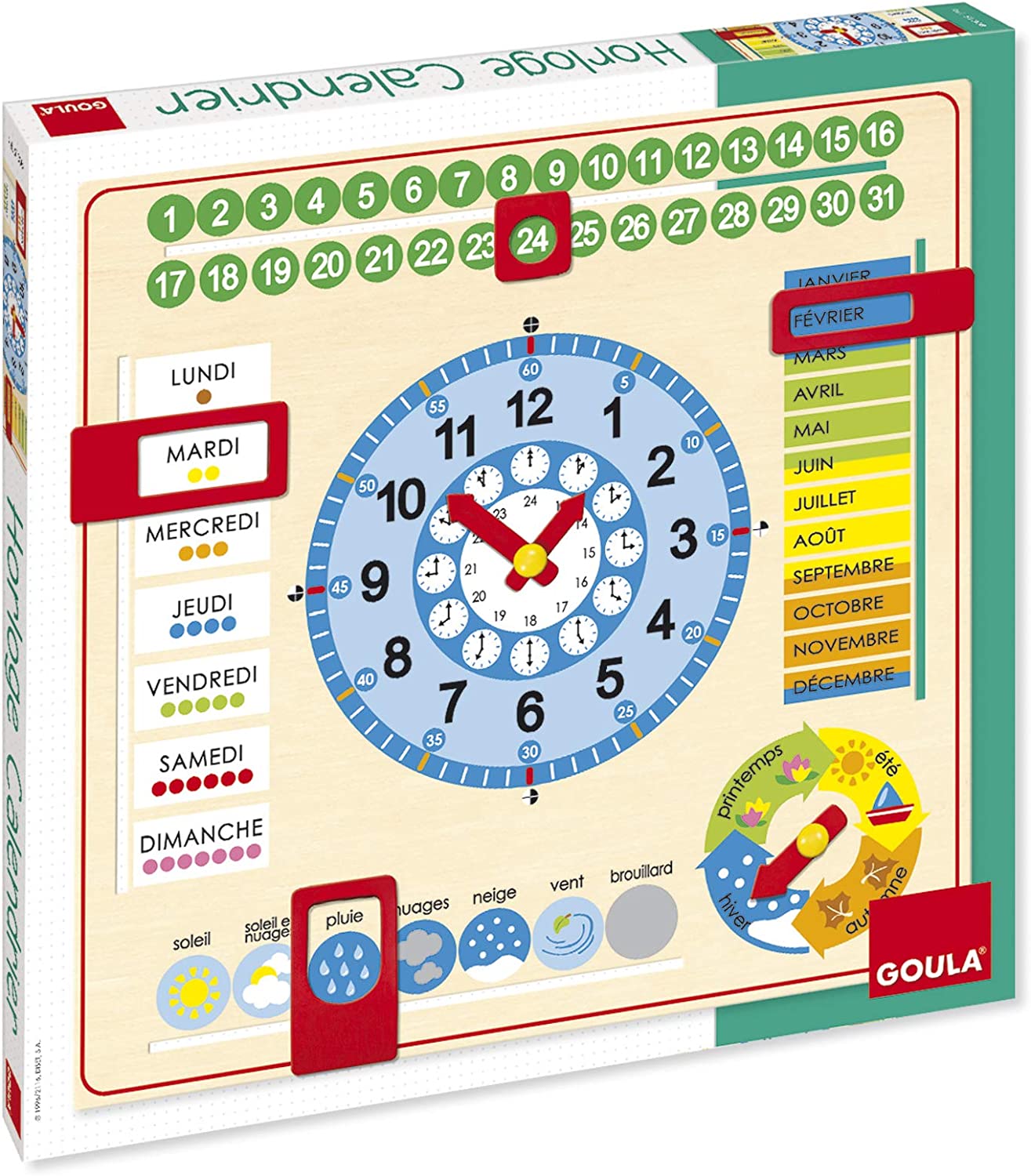 HORLOGE CALENDRIER FRANCAIS+3ANS – Image 2