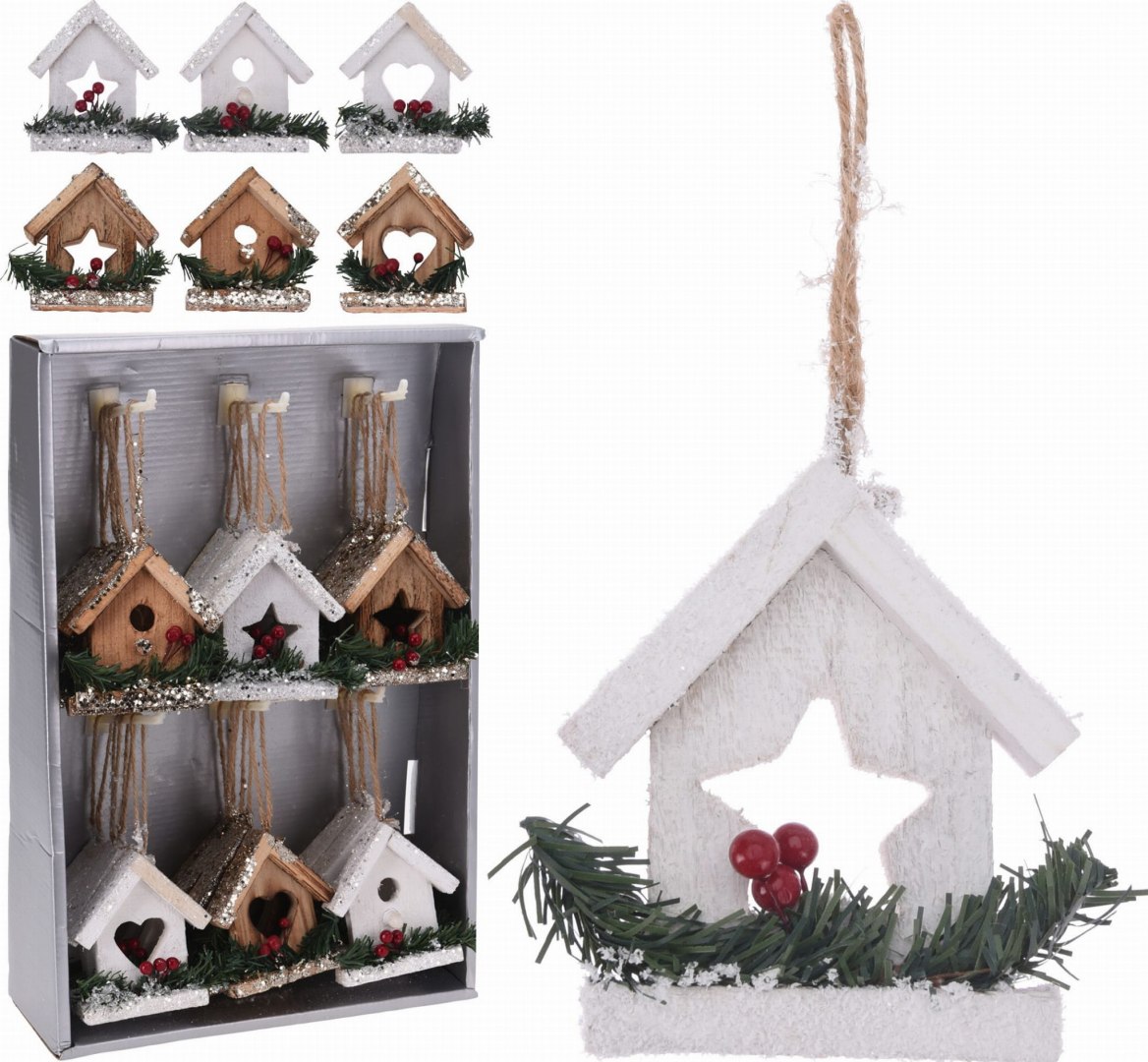 24 Décorations De Noël En Bois à Suspendre - Motifs Variés Pour Sapin Et Déco Intérieure