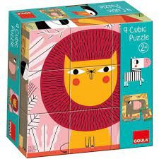 Puzzle cubes animaux 9 puzzles+2ans