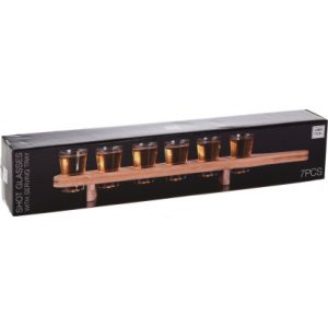 Verre a shot-40ml-x6pcs+plateau en bois