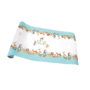 Chemin de table d'anniversaire-28cm x5m effet tissu explorate