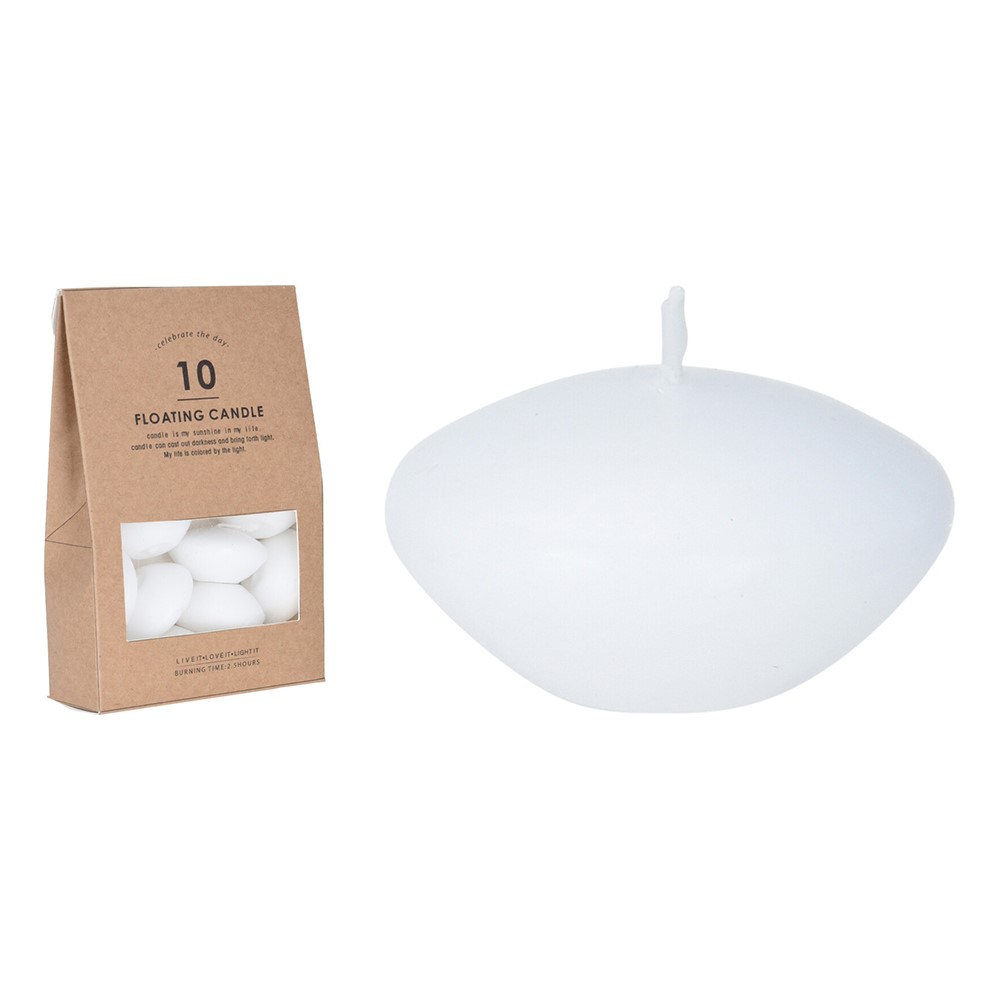 Bougie flottante-2cm-x10pcs-blanche