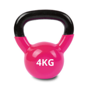 KETTLEBELL-VINYLE-4KG-ROSE-NOIR