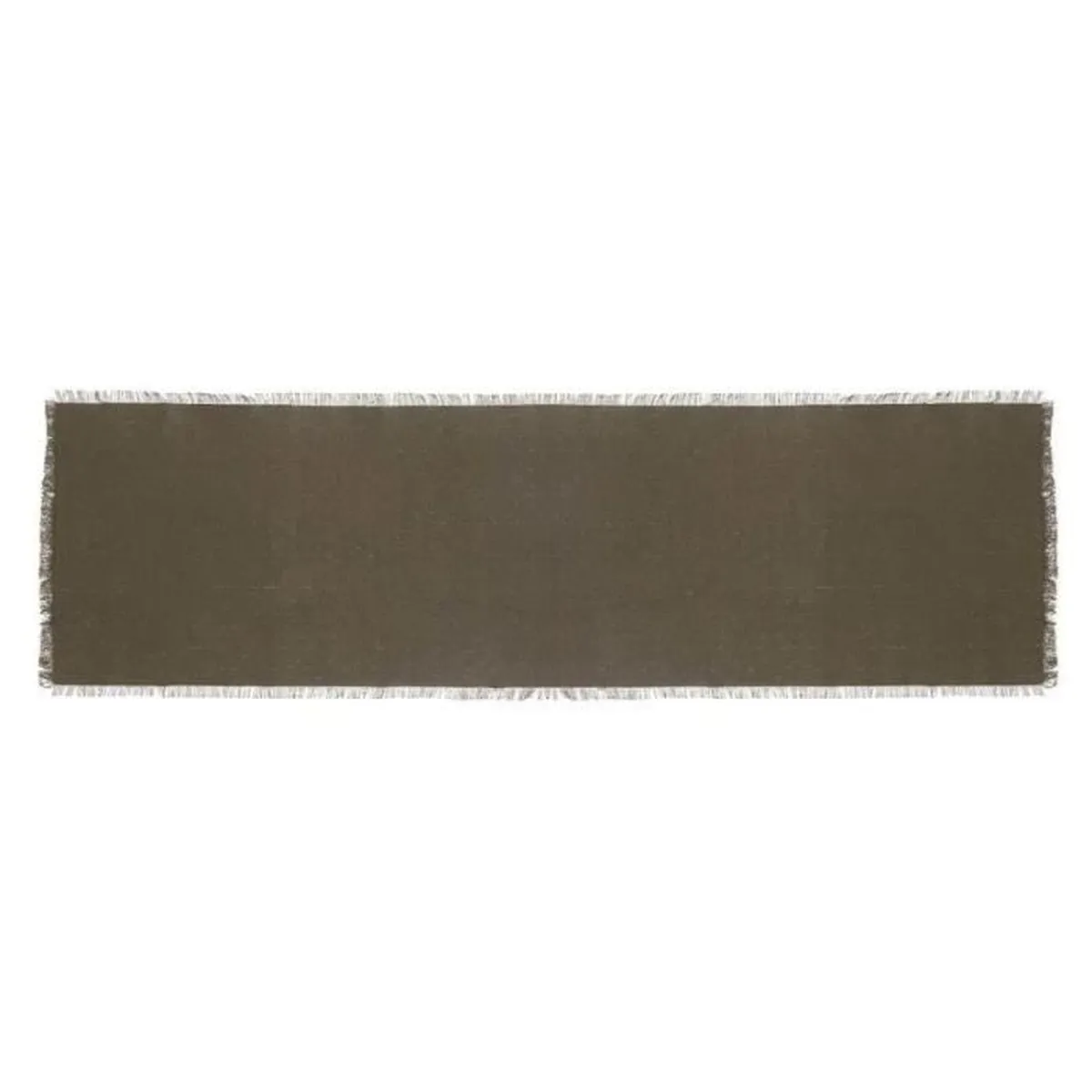 CHEMIN DE TABLE EN COTON-MAHA-TAUPE - Image 2