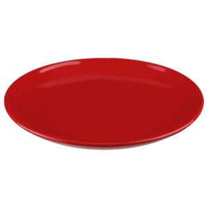 Assiette a dessert en faïence ronde-21cm-colorama-rouge