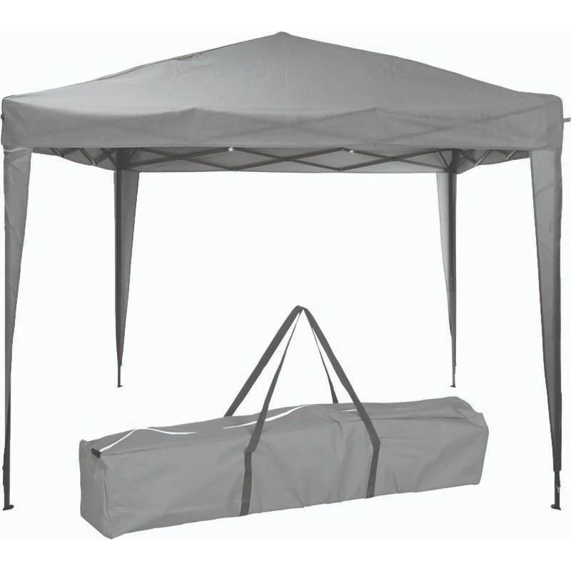 Tonnelle pliable-300x300x245cm-carre-gris charbon