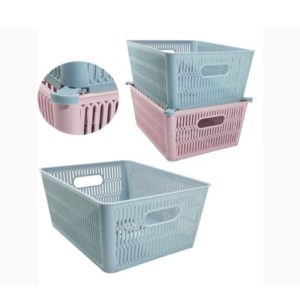 Panier de rangement en plastique-28x23x12cm-asst