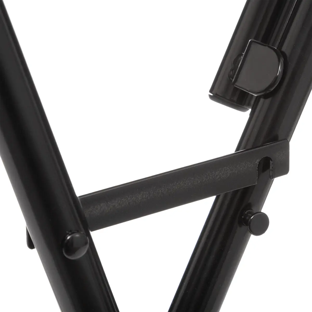 Table de terrasse pliante carre-80x80xh=76cm-base métal plateau en bois-noir – Image 2