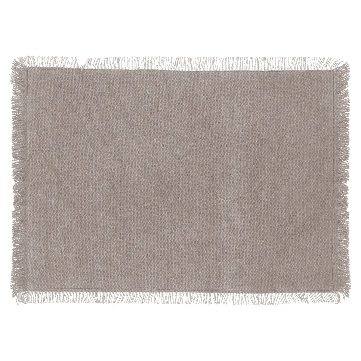 SET DE TABLE EN COTON-45X30CM-RECTANGLE-MAHA TAUPE