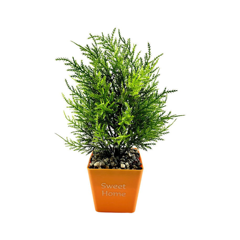 Plante artificielle-18x35cm-vert dans pot sweet home asst - Image 4