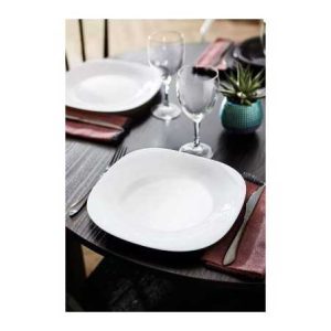 Assiette plate ronde-27cm-luminarc Carine blanche