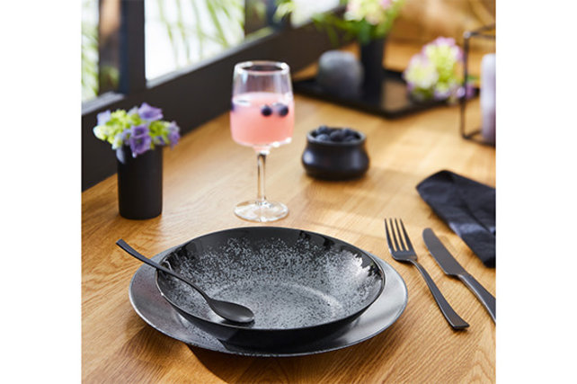 Assiette creuse ronde-20cm-luminarc Slate-noir - Image 5