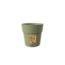 Pot de fleur en plastique-15cm-ethica-vert-olive