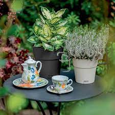 Pot de fleur en plastique-20cm-ethica graphite - Image 3