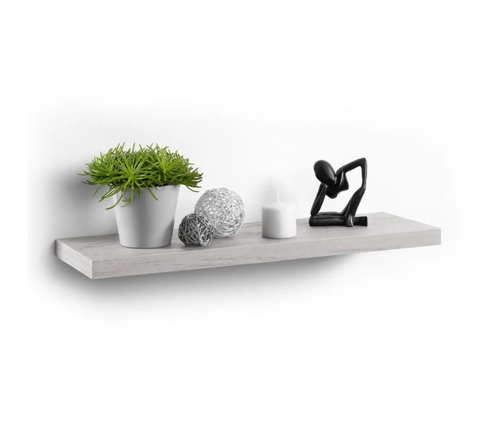 Etagère flottante-75×22,8XH=3.4CM-chêne blanc