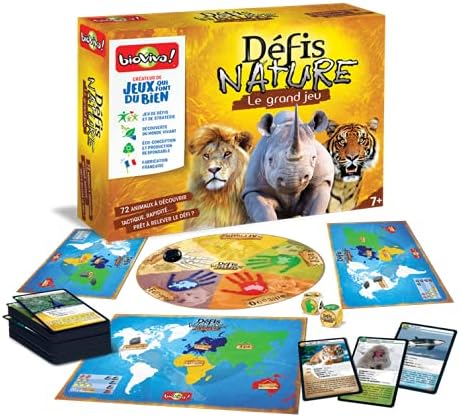 JEU DE DEFIS-NATURE LE GRAND JEU 72 ANIMAUX A DECOUVRIR-BIOVIVA