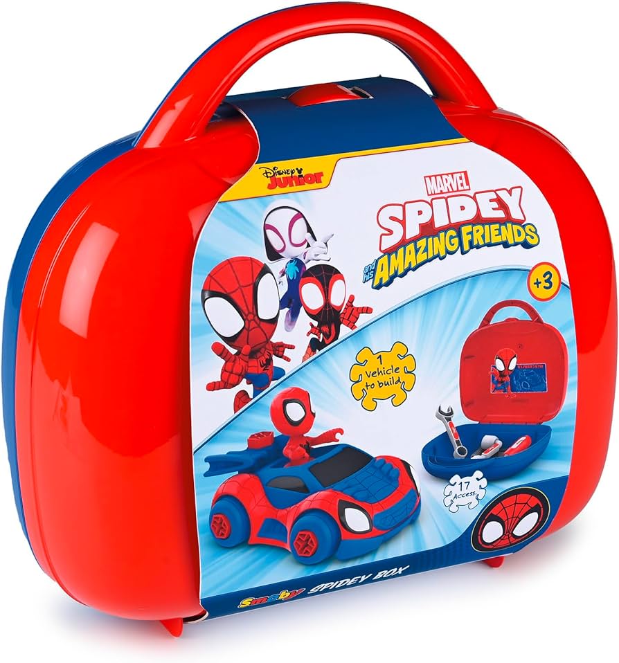 SMOBY-SPIDEY BOX-17 ACCESSOIRES-VOITURE+OUTILS – Orca