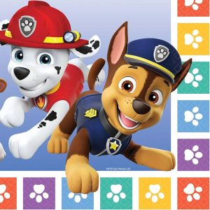 Serviette de table jetable-33x33cm-set de-16pcs-paw patrol