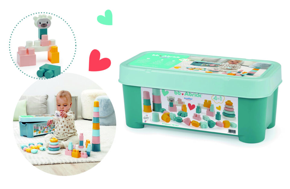 Jouets Ecoiffier- 7915- Coffret BB Abrick 4 en 1- A partir de 12 mois