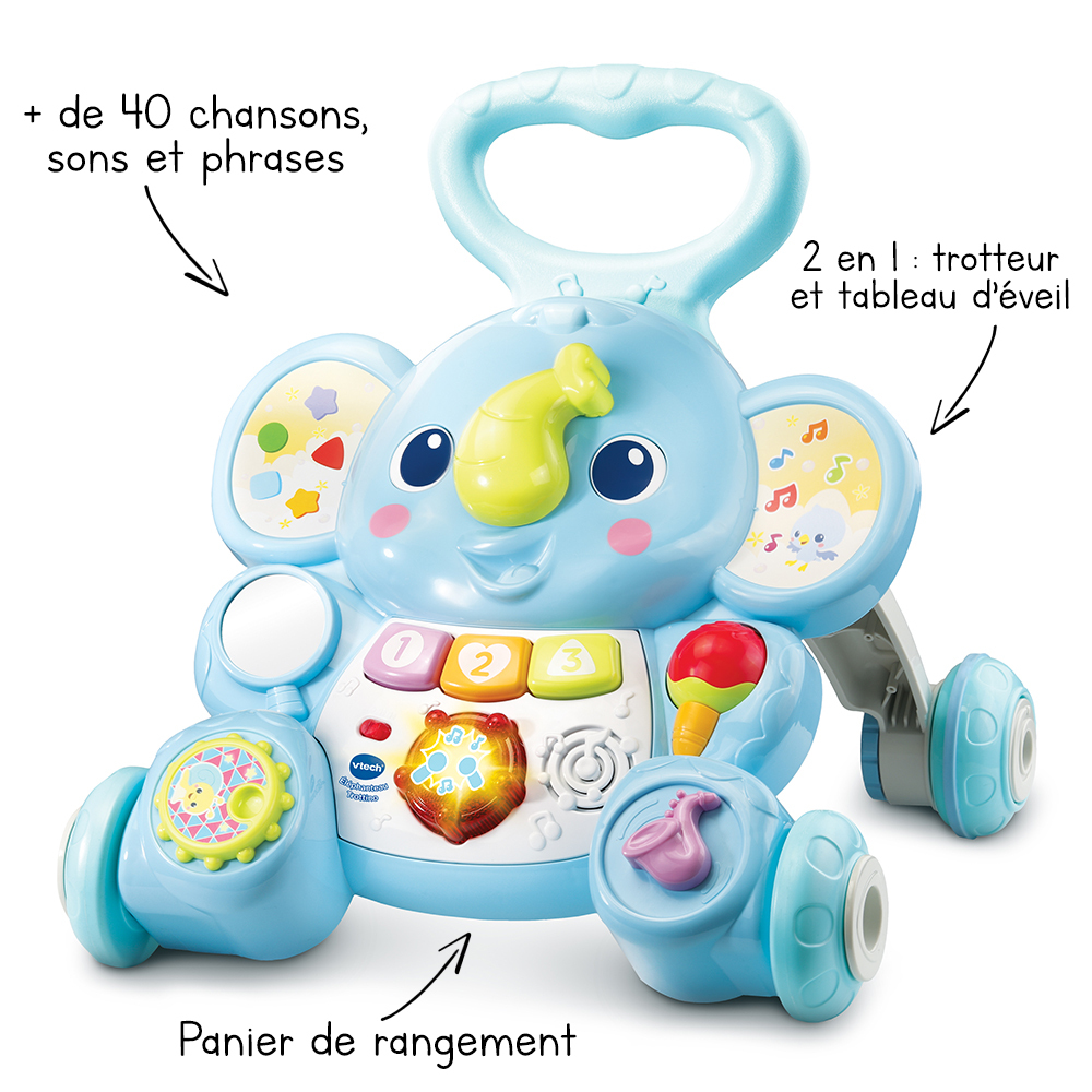 VTECH-ELEPHANTEAU TROTTINO-2EN1-BLEU+9MOIS - Image 4