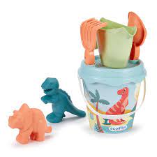 Jeu de plage seau accessoires dino-17cm+18mois