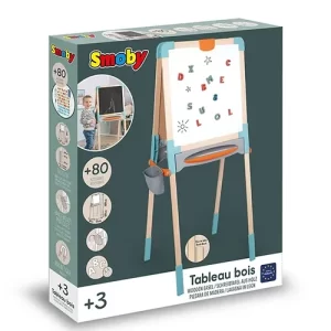 TABLEAU A ECRIRE EN BOIS 119X55X50CM+80ACCESSOIRES-SMOBY