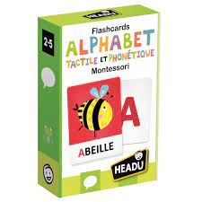 Jeu éducatif Montessori flashcards alphabet tactile et phonetique-2-5ans