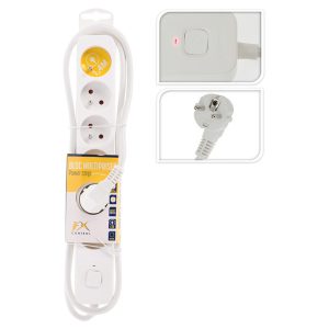Rallonge multiprise 6 trous câble 1.4m-blanc
