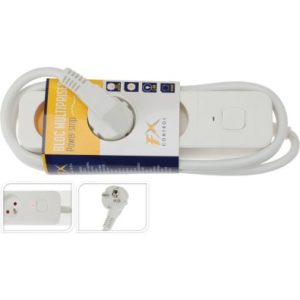 Rallonge multiprise 3 trous câble 1.4m-blanc