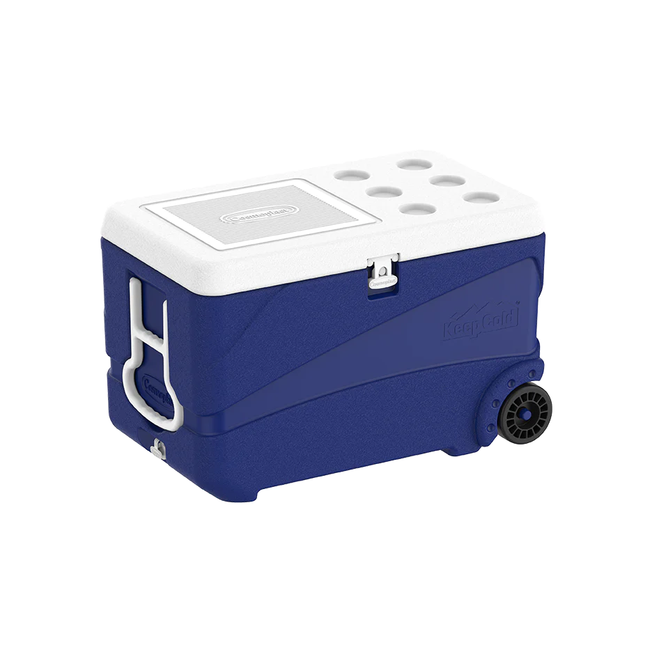 Glacière-84L-keepcold Deluxe trolley valve d'évacuation-bleu – Image 3