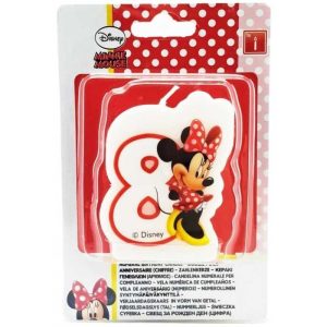 Bougie d'anniversaire chiffre 8 Minnie