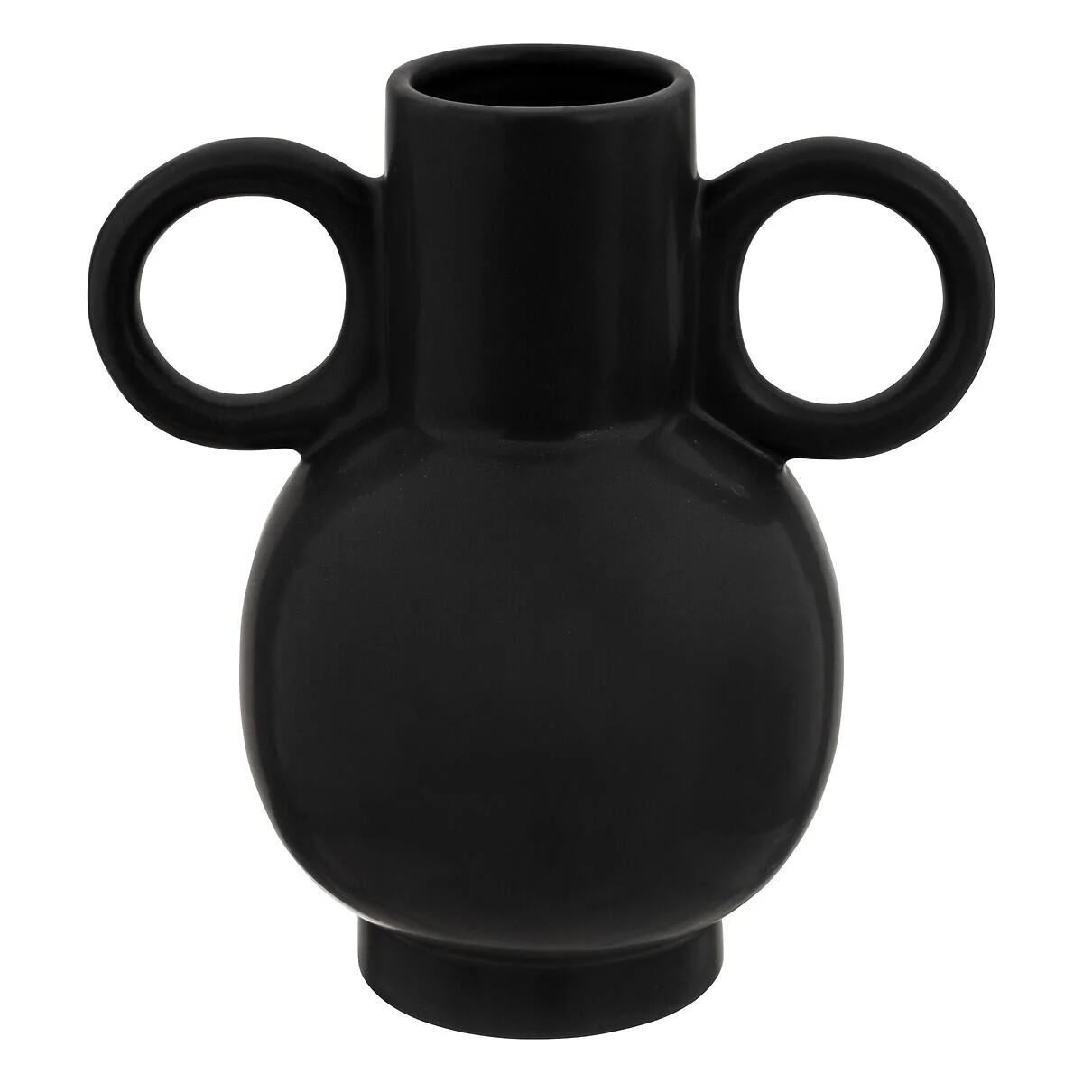 VASE EN CERAMIQUE-13X22CM-NOIR