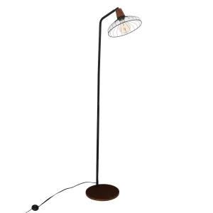 LAMPE DE SOL EN METAL-NOIR-163CM