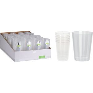 Verre jetable en plastique transparent-280ml-6pcs
