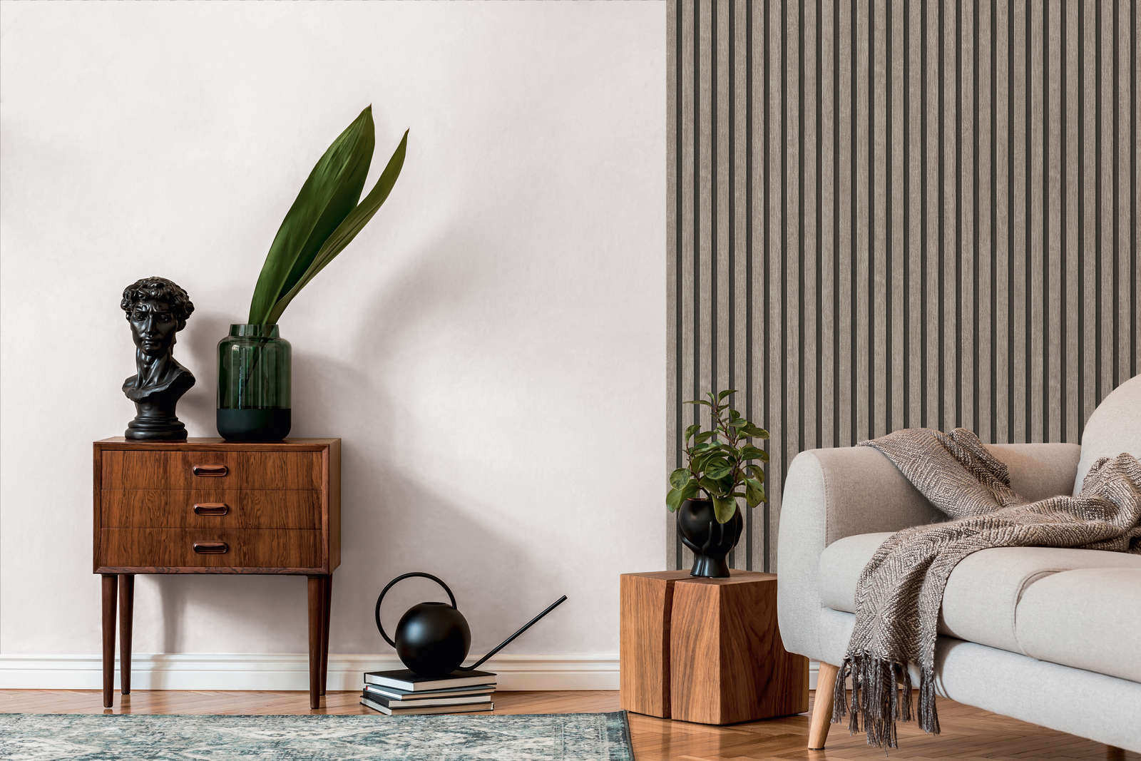 PANNEAU MURAL EN PLASTIQUE-GRIS NOIR-2800X300X12MM – Image 3