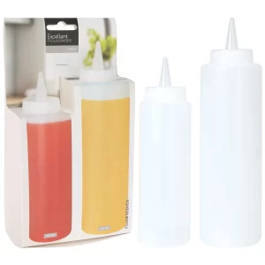 Bouteille a sauce en plastique-2pcs-250/400ml