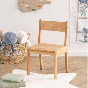 Chaise enfant en bois naturel hévéa robin