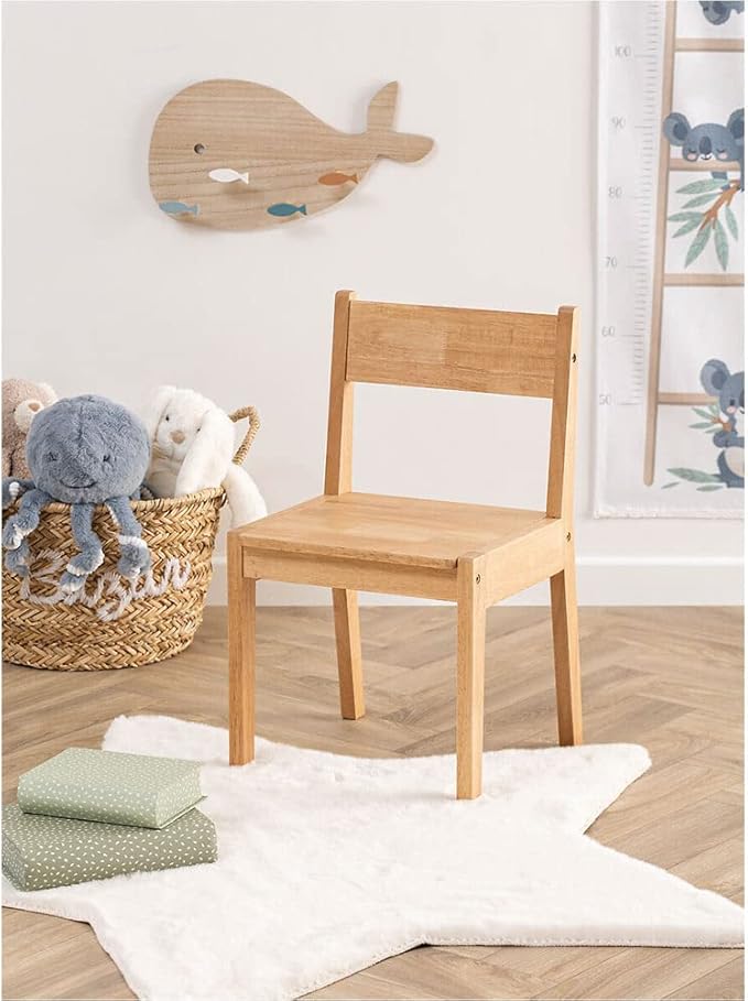 Chaise enfant en bois naturel hévéa robin