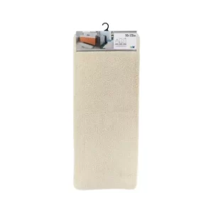 TAPIS DE SDB-50X120CM-EN MICROFIBRE DOUBLE-NATUREL