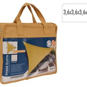 Toile d'ombrage triangulaire-3,6x3,6x3,6m-jaune