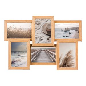 Cadre photo-mele 6 photos-10x15cm-cadre en bois naturel